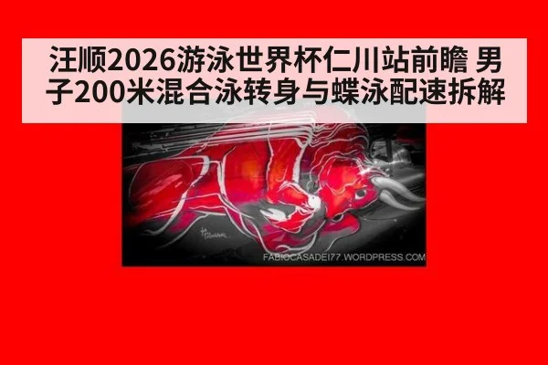 汪顺2026游泳世界杯仁川站前瞻 男子200米混合泳转身与蝶泳配速拆解
